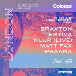 Colorize - Summer All-Dayer Tickets | Dalston Roof Park London  | Sat 6th May 2023 Lineup