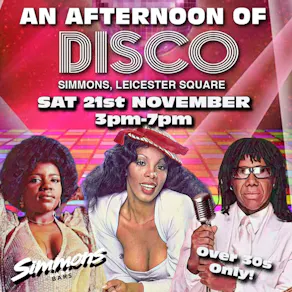 An Afternoon of Disco LONDON - Over 30s Only, 3pm-7pm