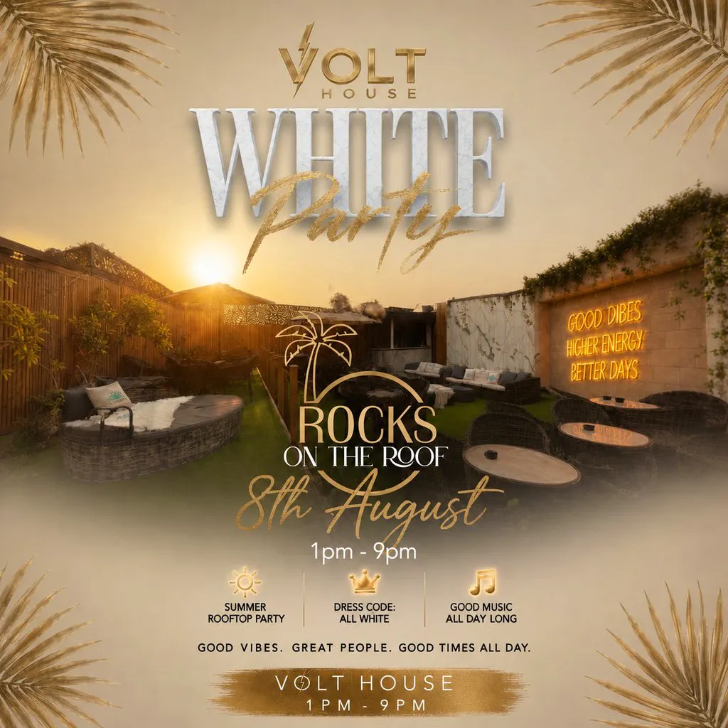 VoltHouse White Party | On The Rocks Rooftop Terrace at The Rocks Bar And Grill Bognor Regis