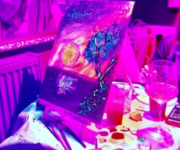 Boozy Brushes Glow in the Dark Winters Night Sip and Paint Party