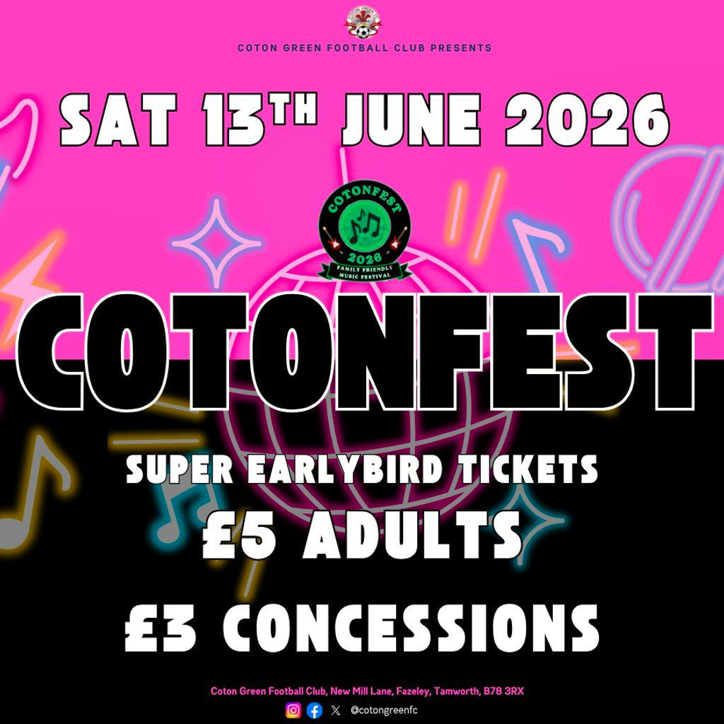CotonFest 2026 at New Mill Lane