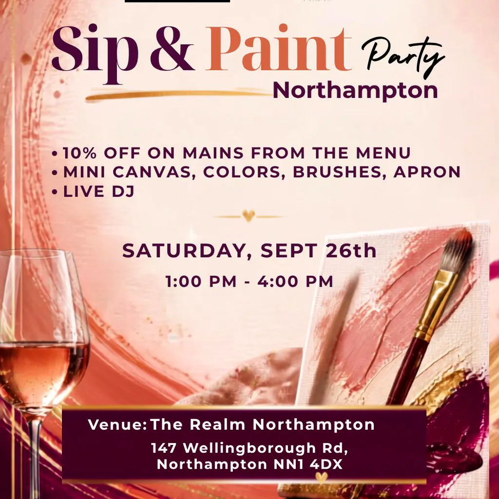 SIP & PAINT Party -Northampton at The Realm Northampton