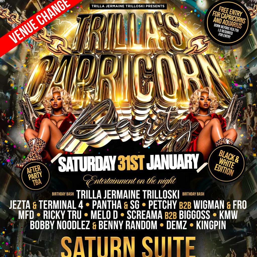 Trilla's Black & White Capricorn Party at Saturn Suite