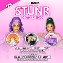 STUNR- Drag Bingo Tickets | The Bank Bar And Beer Garden Perth  | Sat 28th January 2023 Lineup