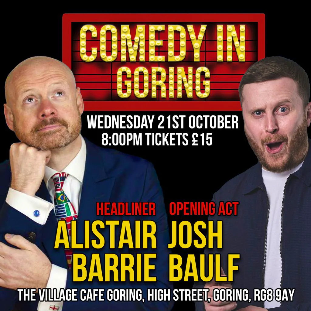 October's Comedy in Goring at Viv's In Goring