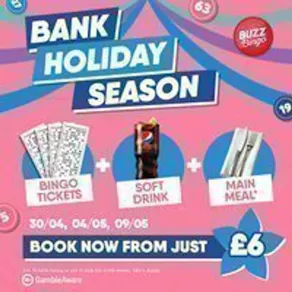 Bank Holiday Season - Buzz Bingo Derby City 04/05