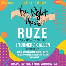 YouNightMusic presents RUZE at Thirty3Hz