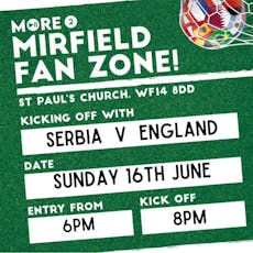 EUROS 2024 Mirfield Fan Zone at St Paul's Church Mirfield WF14 8DD