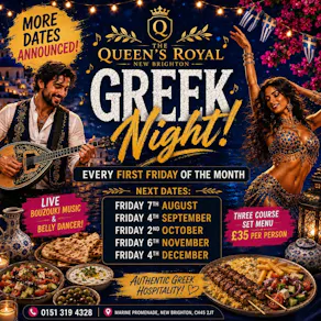 GREEK NIGHT| Live Bouzouki, Belly Dancer & 3-Course Greek Feast