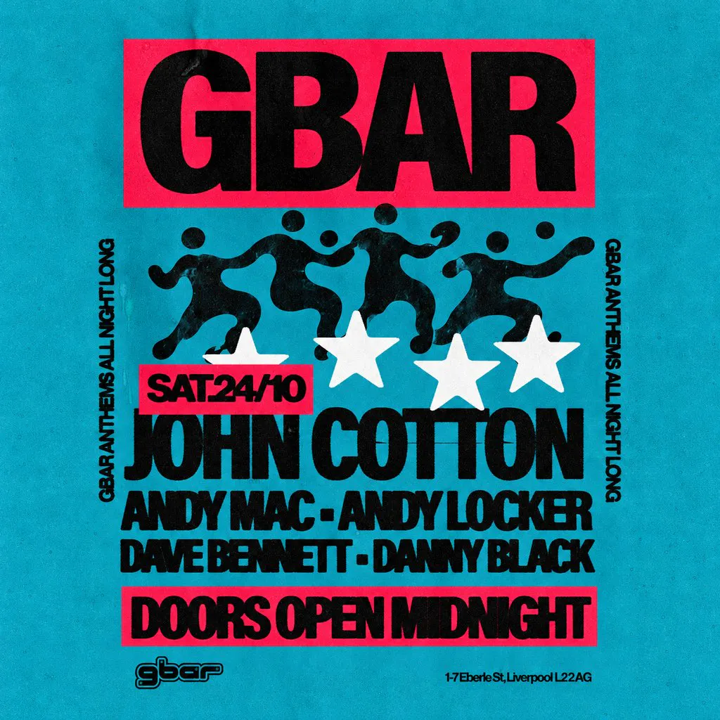 Liverpool Hop Tickets: Gbar Classics | Gbar Liverpool Sun 25 October 2026