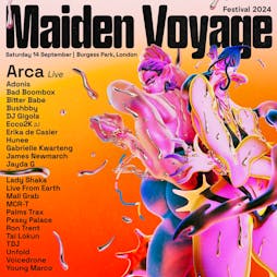 Maiden Voyage Festival 2024 Tickets | BURGESS PARK London  | Sat 14th September 2024 Lineup
