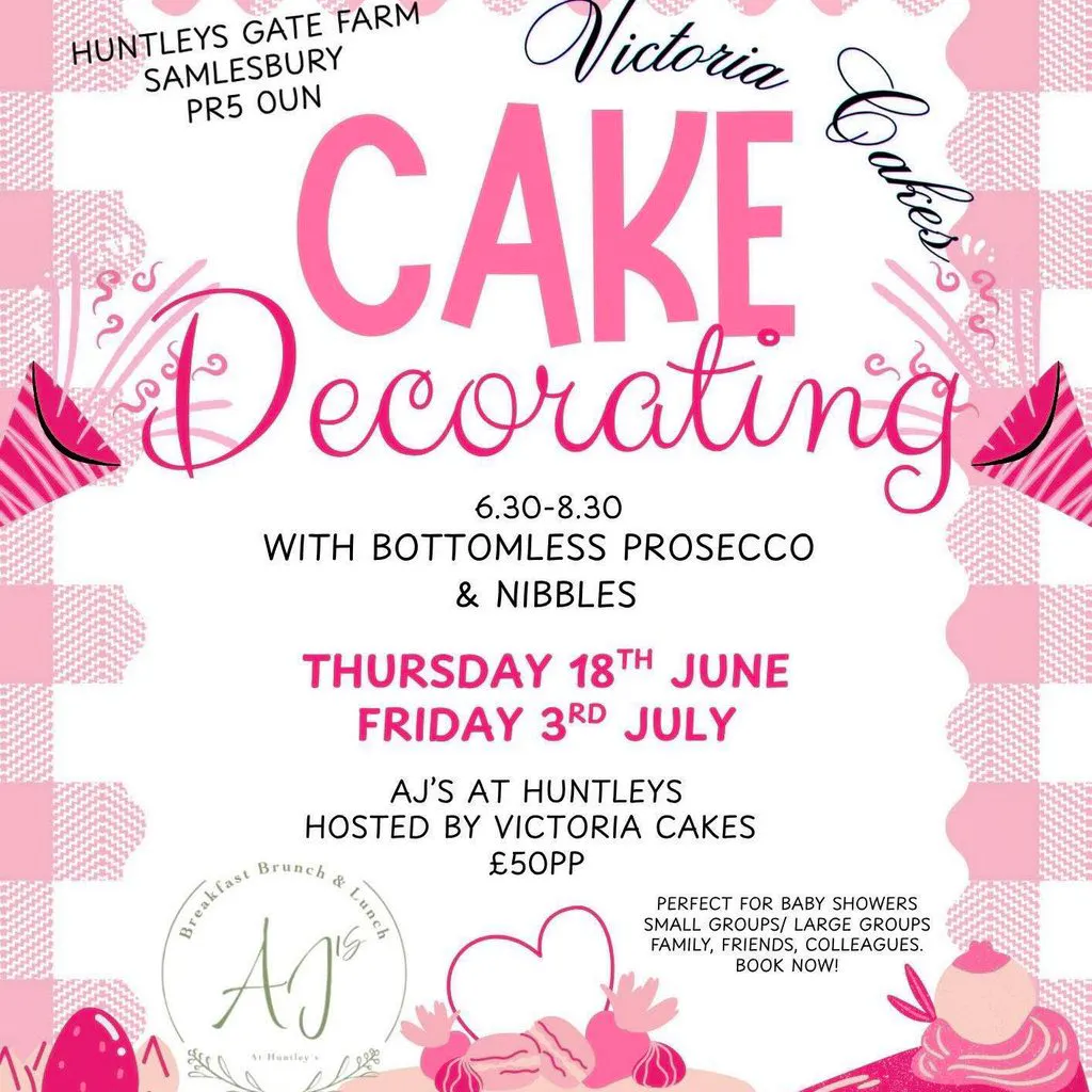 Cake Decorating with Victoria cakes at Ajs At Huntleys