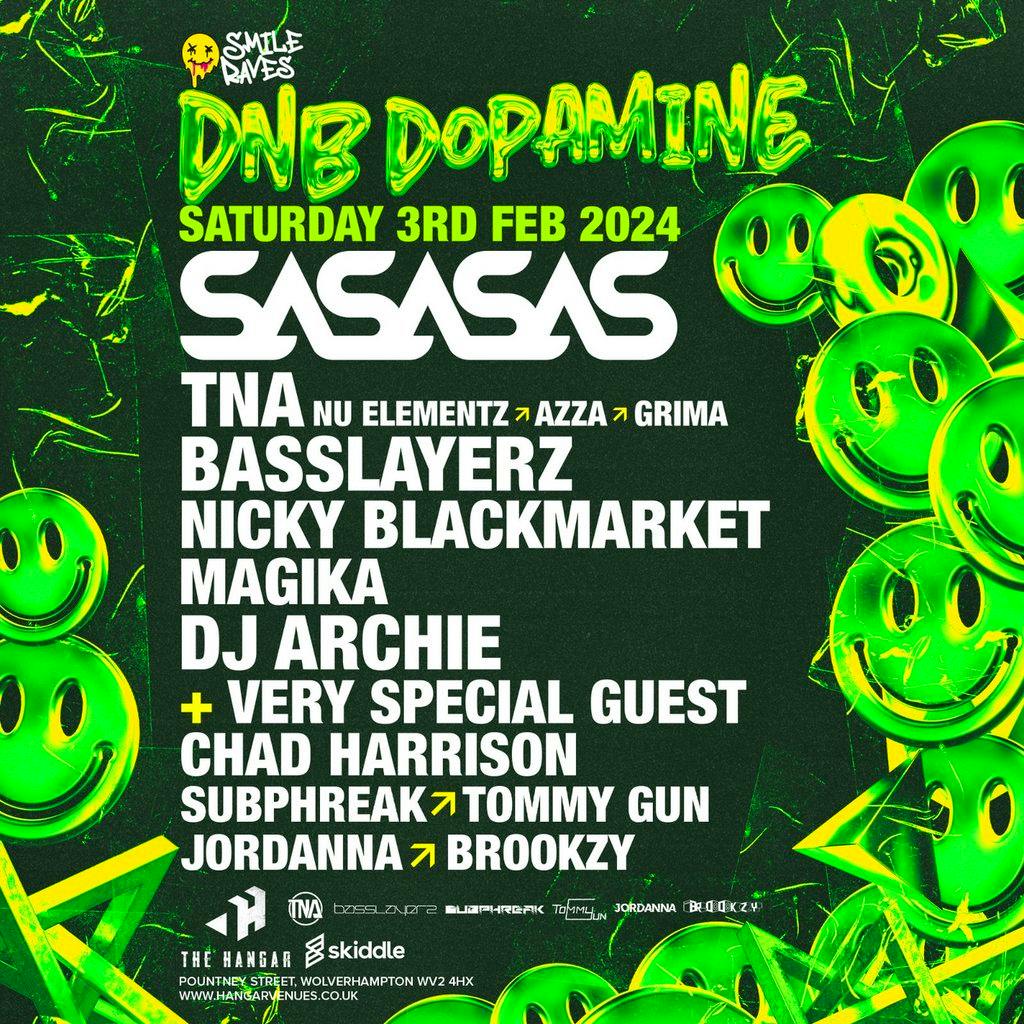 DnB Dopamine Smile Raves The Hangar Wolverhampton Sat 3rd