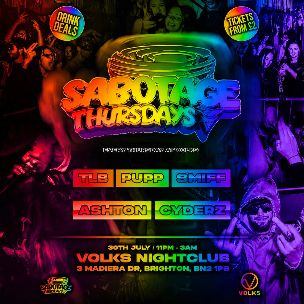 Sabotage Thursdays at The Volks Nightclub