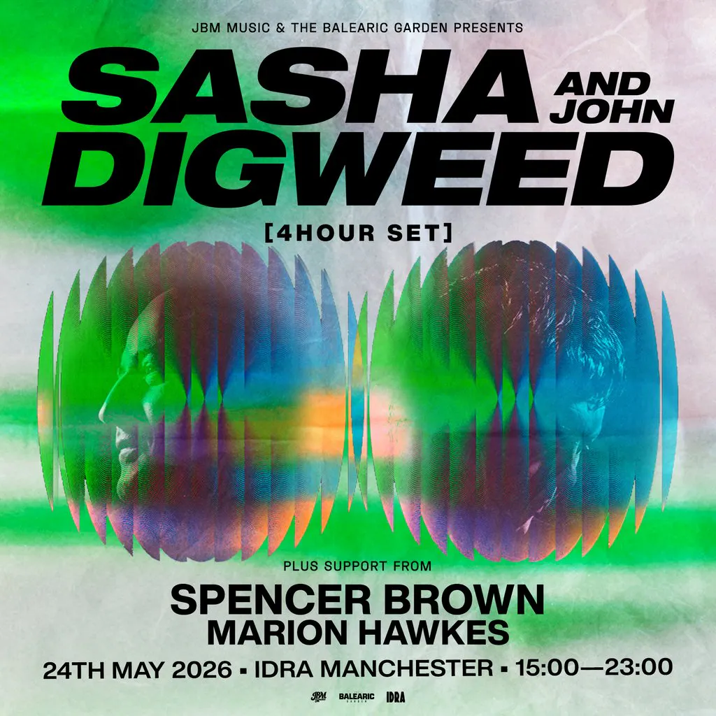 Tickets: Sasha & John Digweed | 4 Hour Set | IDRA Manchester Sun 24 May ...