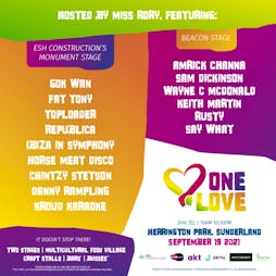 One Love Tickets | Herrington Country Park Sunderland  | Sun 1st May 2022 Lineup
