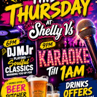 Karaoke night at Shelly Vs