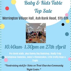 Kids & Baby Table Top Sale at Werrington Village Hall
