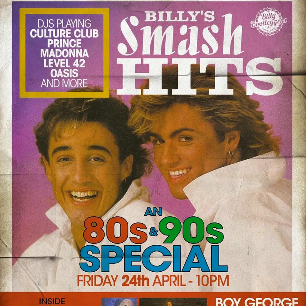 Billy's Smash Hits - An 80's & 90's Special at Billy Bootleggers