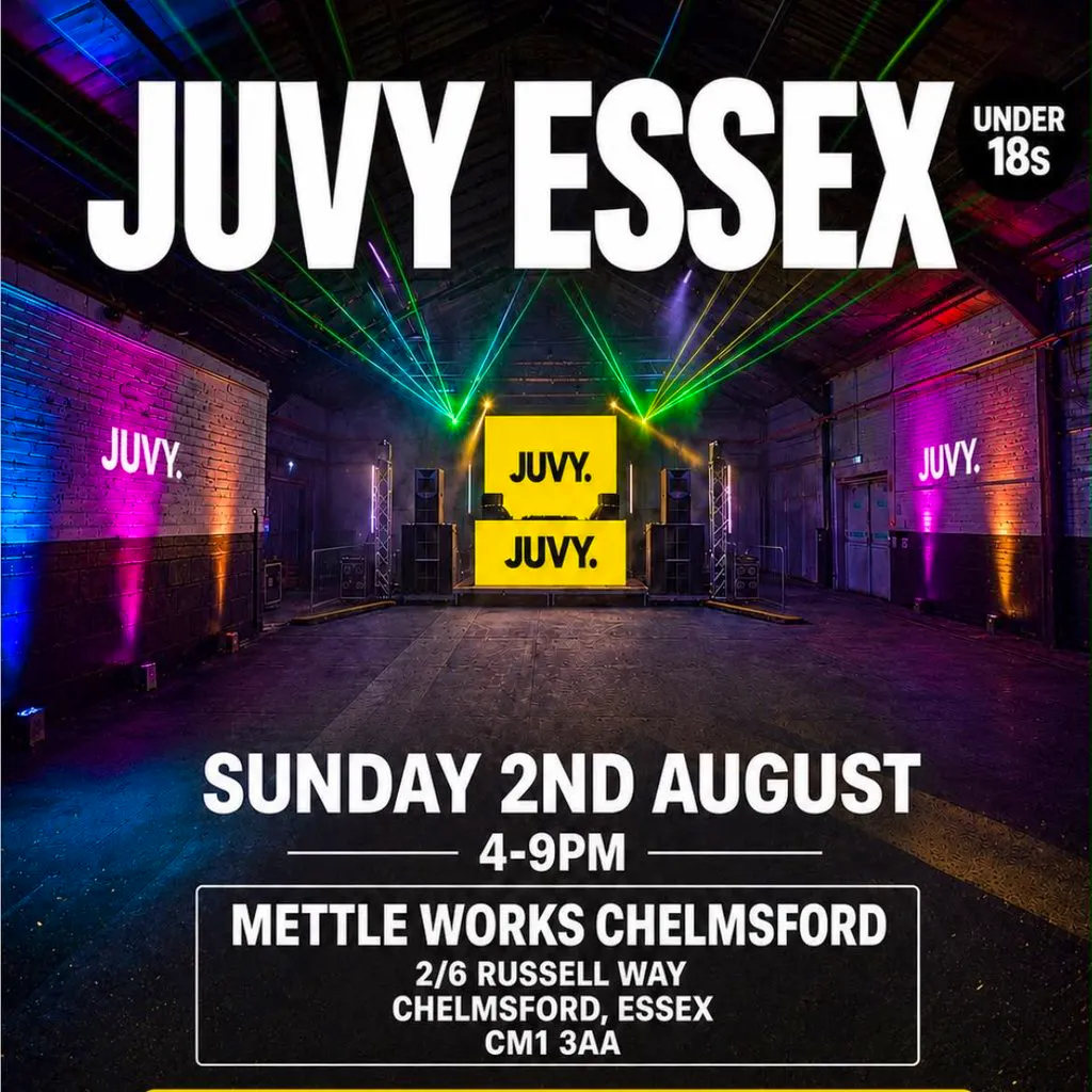 JUVY OPEN AIR , CHELMSFORD - Sun 2nd August at Mettle Works