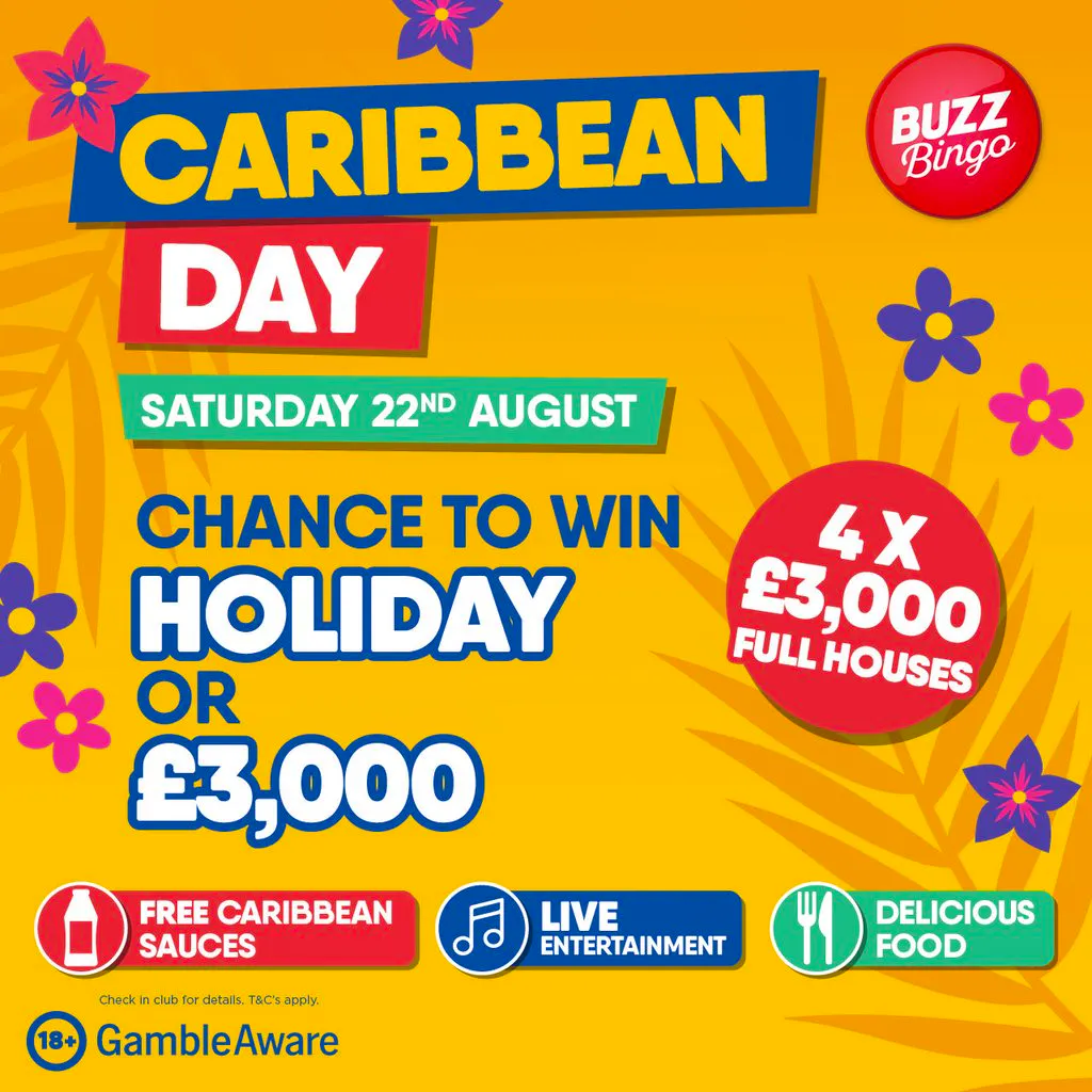 Caribbean Day - Buzz Bingo Cricklewood 22/08 at Buzz Bingo Cricklewood