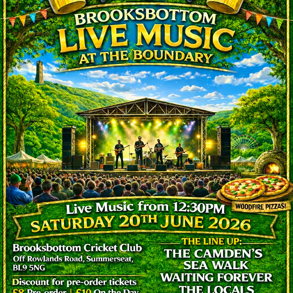 Brooksbottom Live Music at The Boundary at Brooksbottom Cricket Club