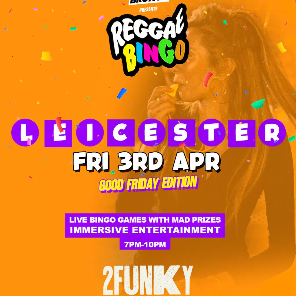 Reggae Bingo - Leicester - Fri 3rd Apr at 2Funky Music Cafe