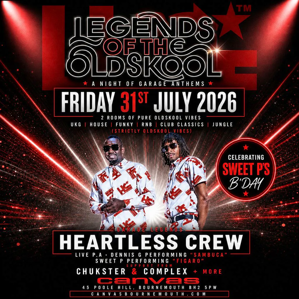 Legends of the OldSkool - A night of Garage Anthems with HLC at Canvas Bournemouth