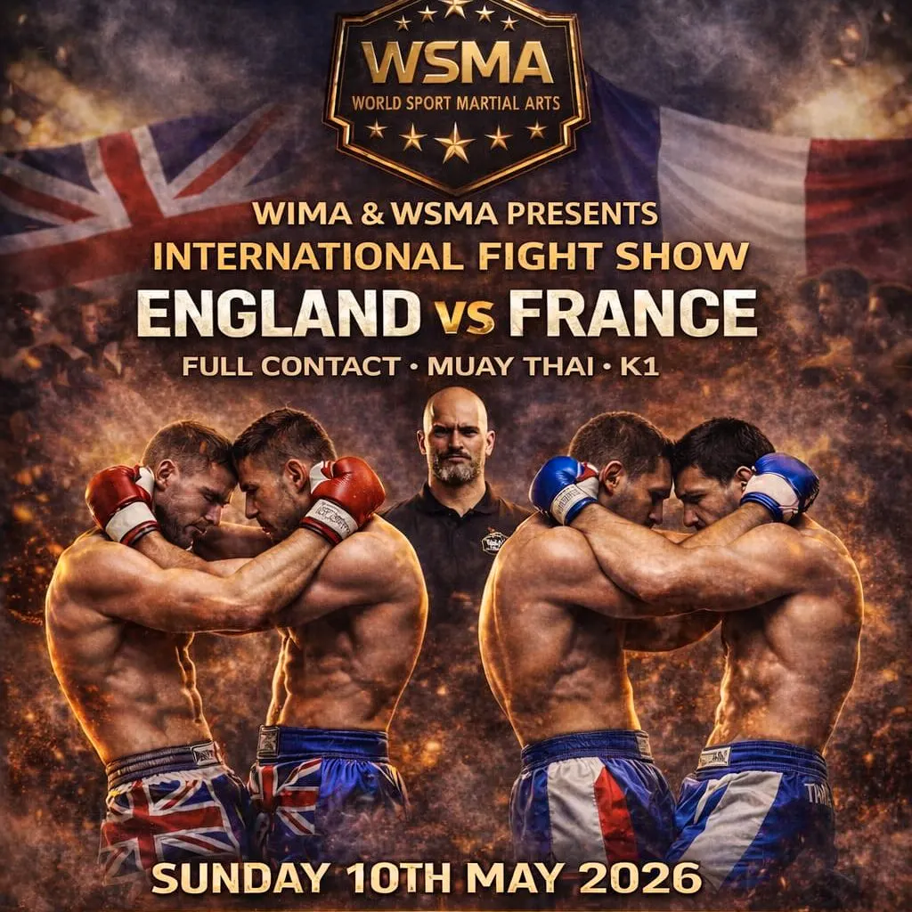 WIMA / WSMA International Fight Show England v France at No.4 Banqueting Suit