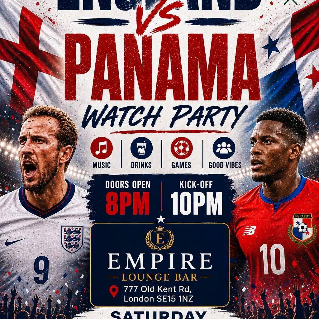 England VS Panama - Watch Party at Empire Lounge And Bar