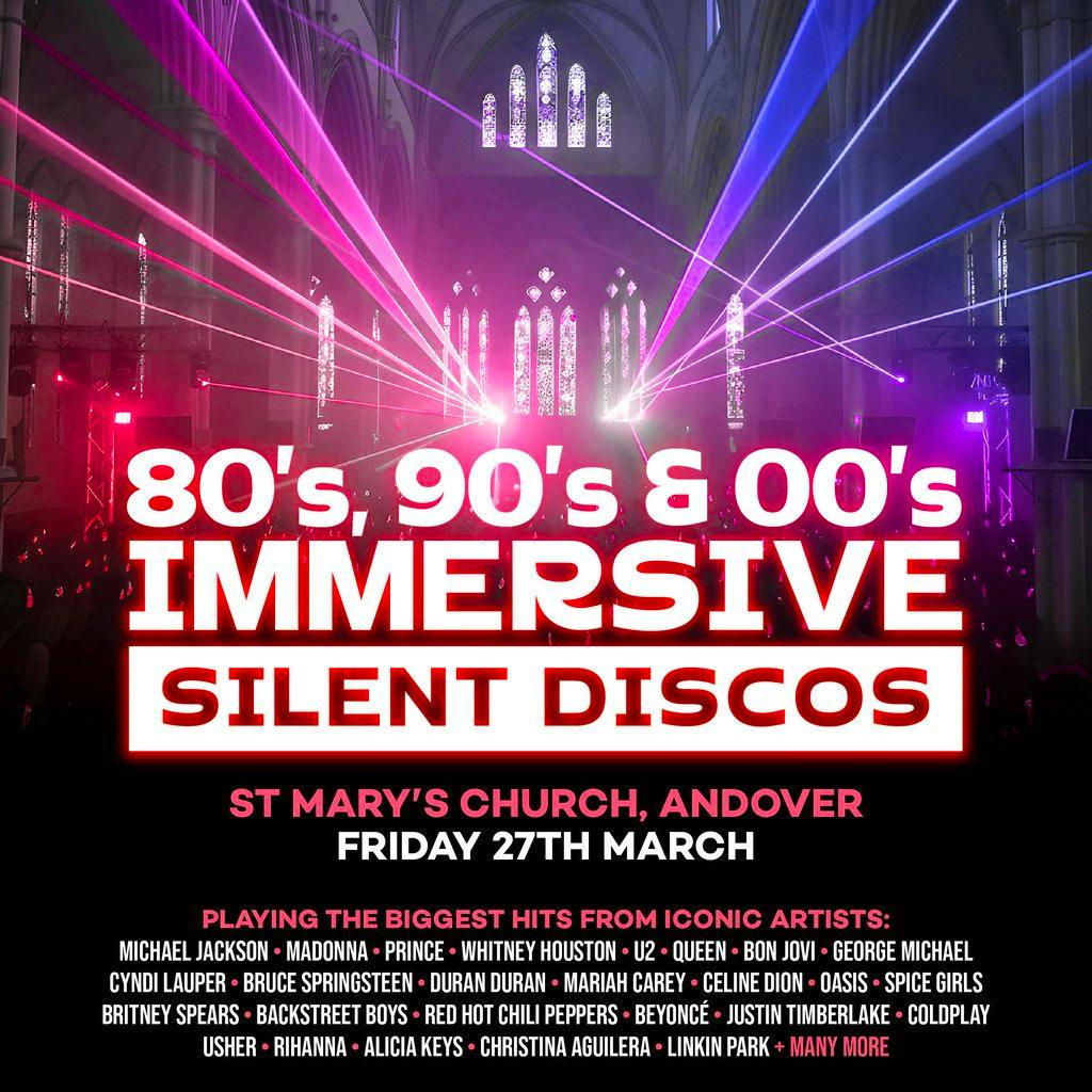 80s, 90s & 00s Silent Disco @ St Marys Andover at St Marys Church Andover