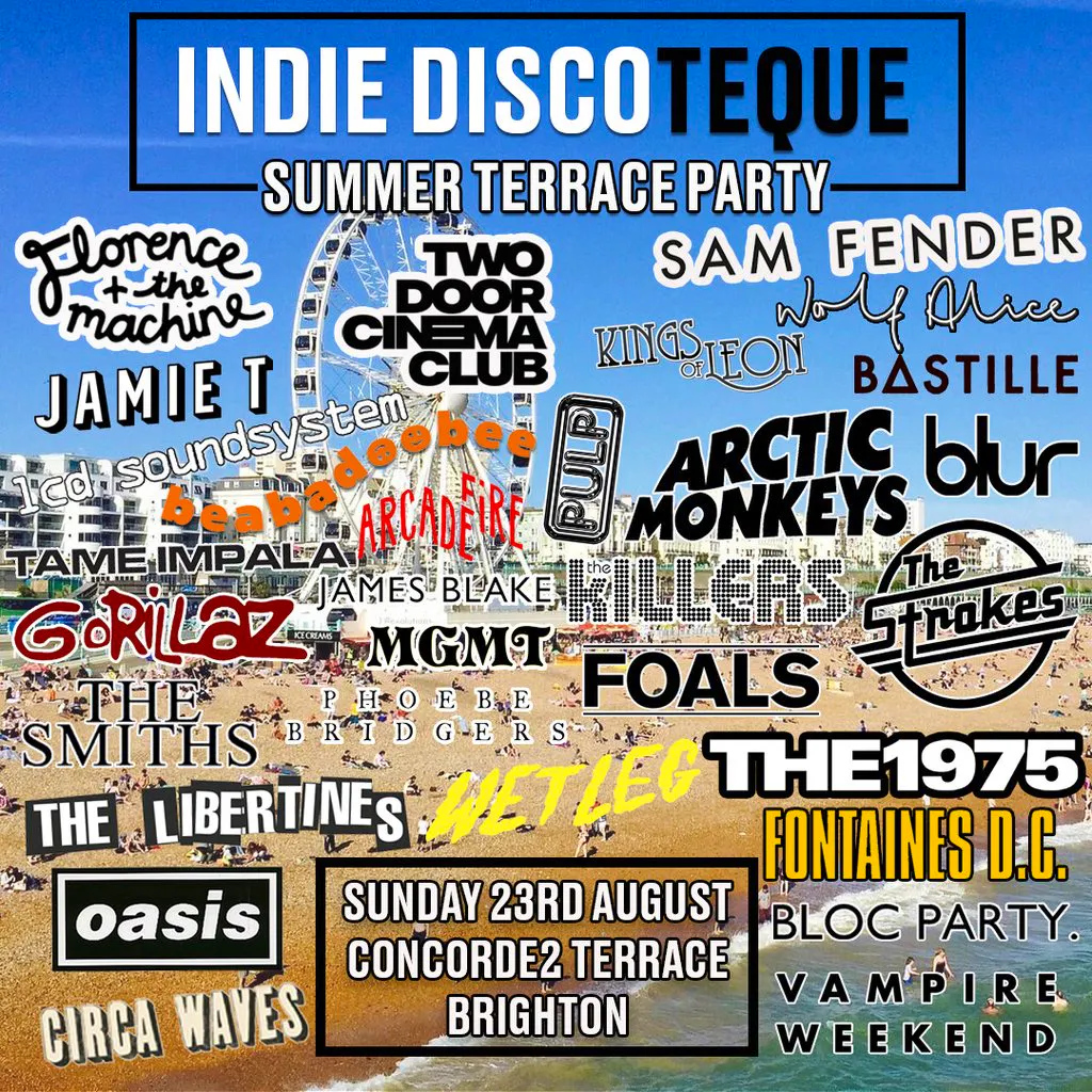 Indie Discoteque Summer Terrace Party (Brighton) at The Concorde 2