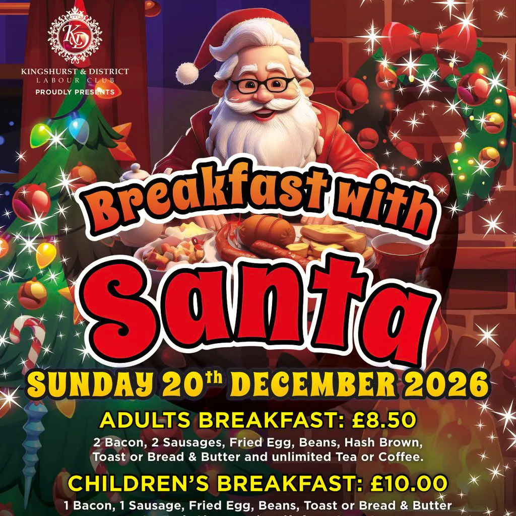 Breakfast with Santa at Kingshurst Labour Club 