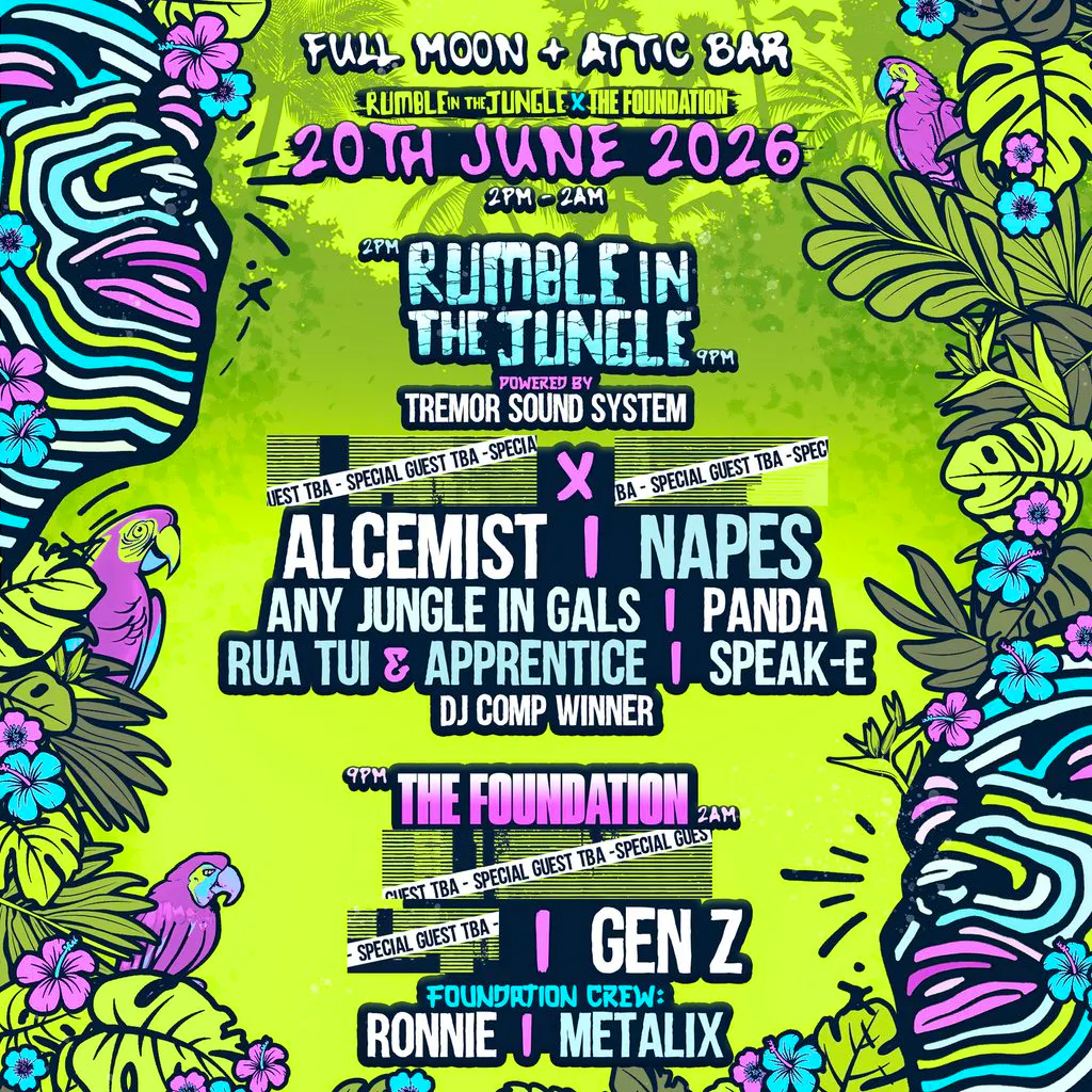 Rumble in the Jungle x The Foundation Yard Party at The Full Moon And Attic Bar