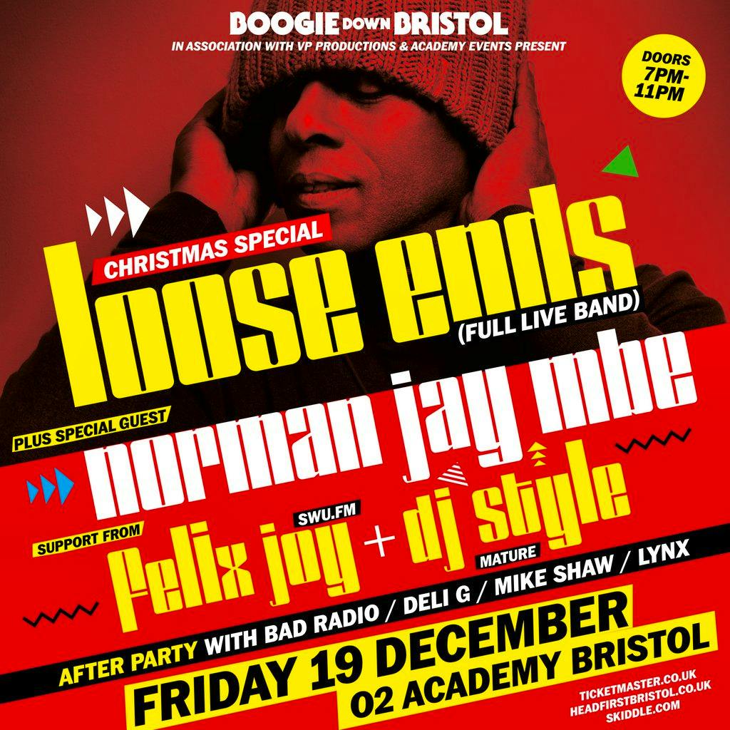 Boogie Down Bristol Ft. Loose Ends & Norman Jay MBE at O2 Academy Bristol