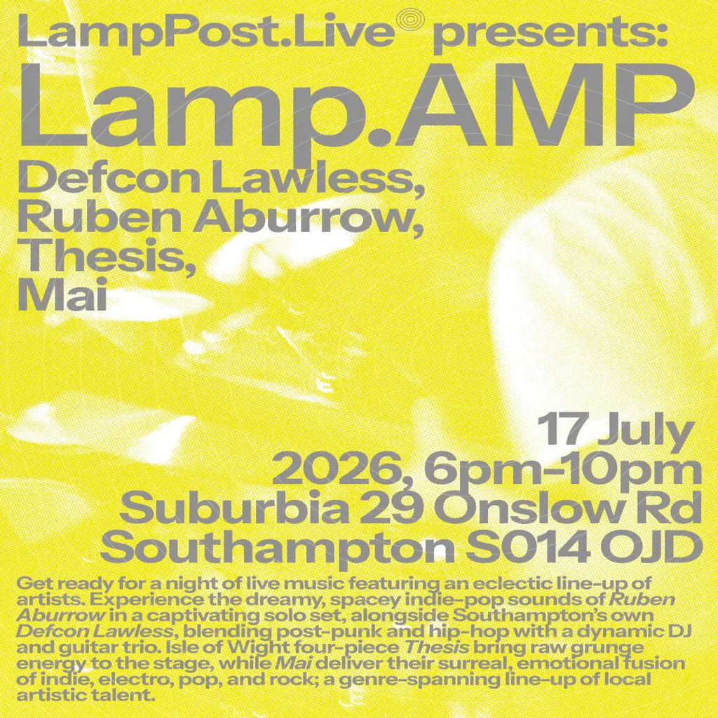 Lamp Post Presents: Lamp.AMP at Suburbia Southampton