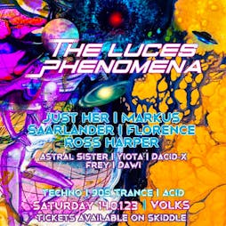 The Luces Phenomena Tickets | The Volks Nightclub Brighton  | Sat 14th January 2023 Lineup