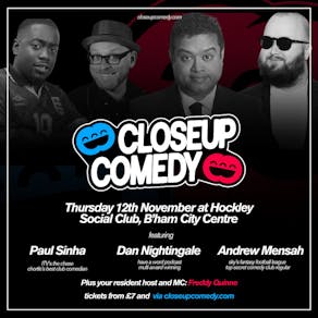 CLOSEUP COMEDY at Hockley Social w/ Paul Sinha & Dan Nightingale