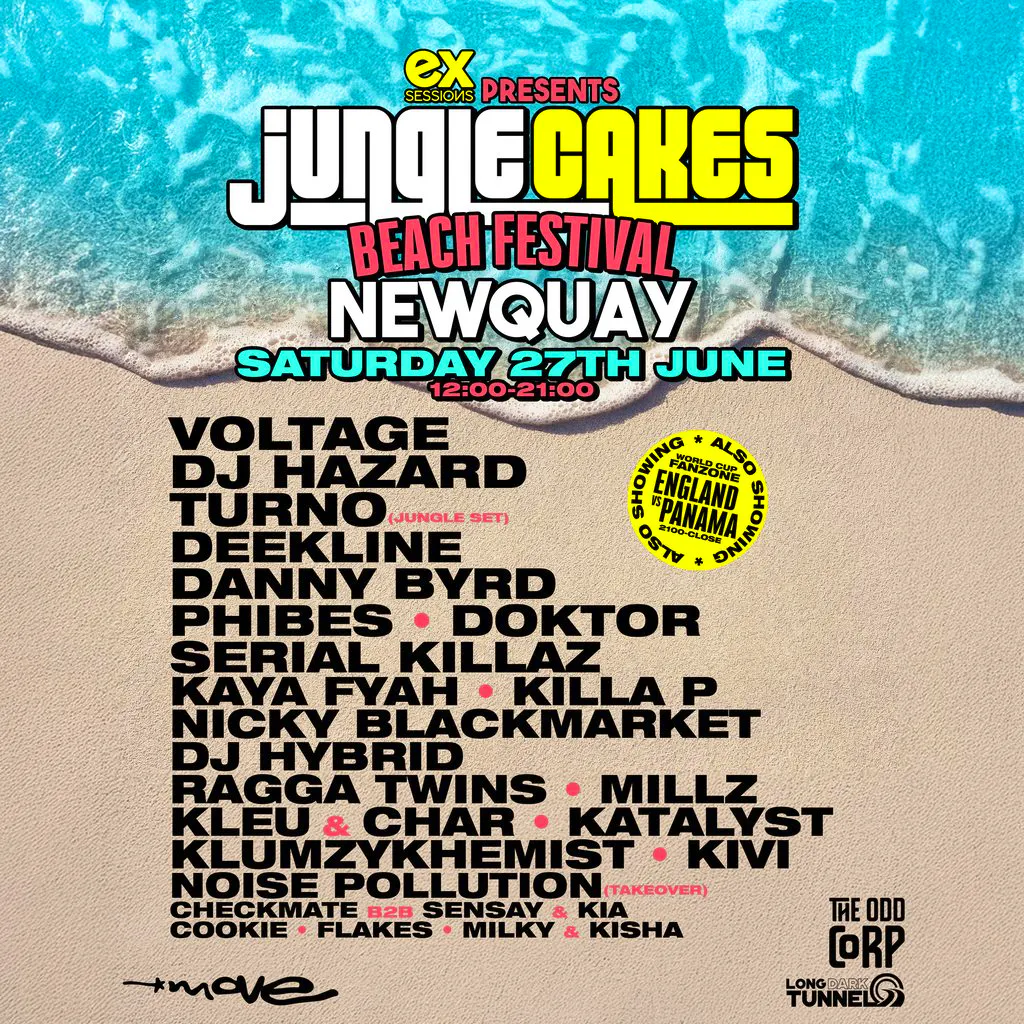 Jungle Cakes Beach Festival Newquay 2026 at The Mermaid Inn