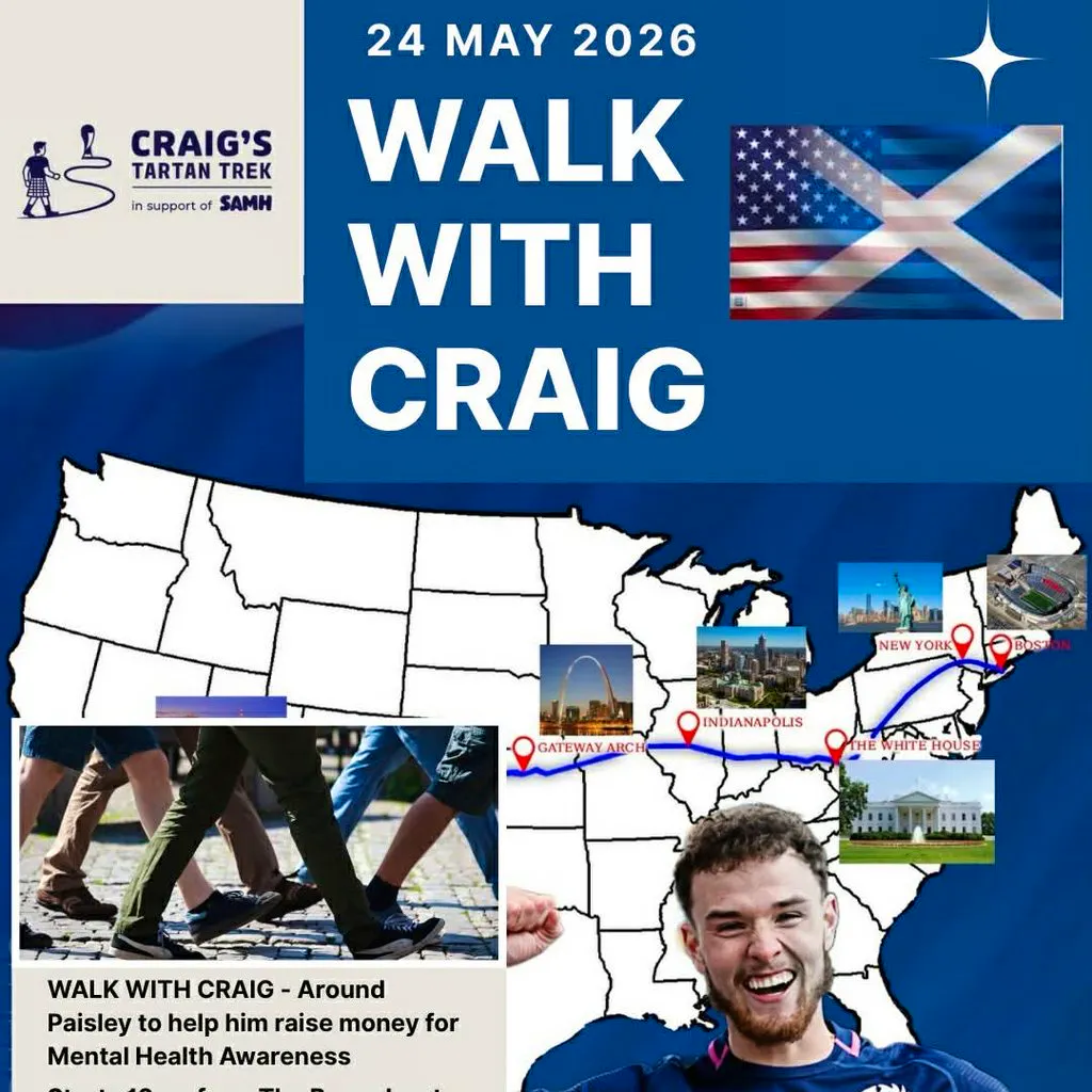 Walk With Craig - Paisley Town Walk and Music Event Charity Day at The Bungalow Bar