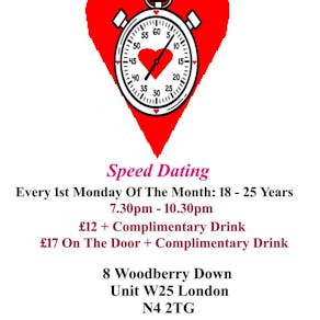 Speed Dating. 18 - 25 years. Mondays