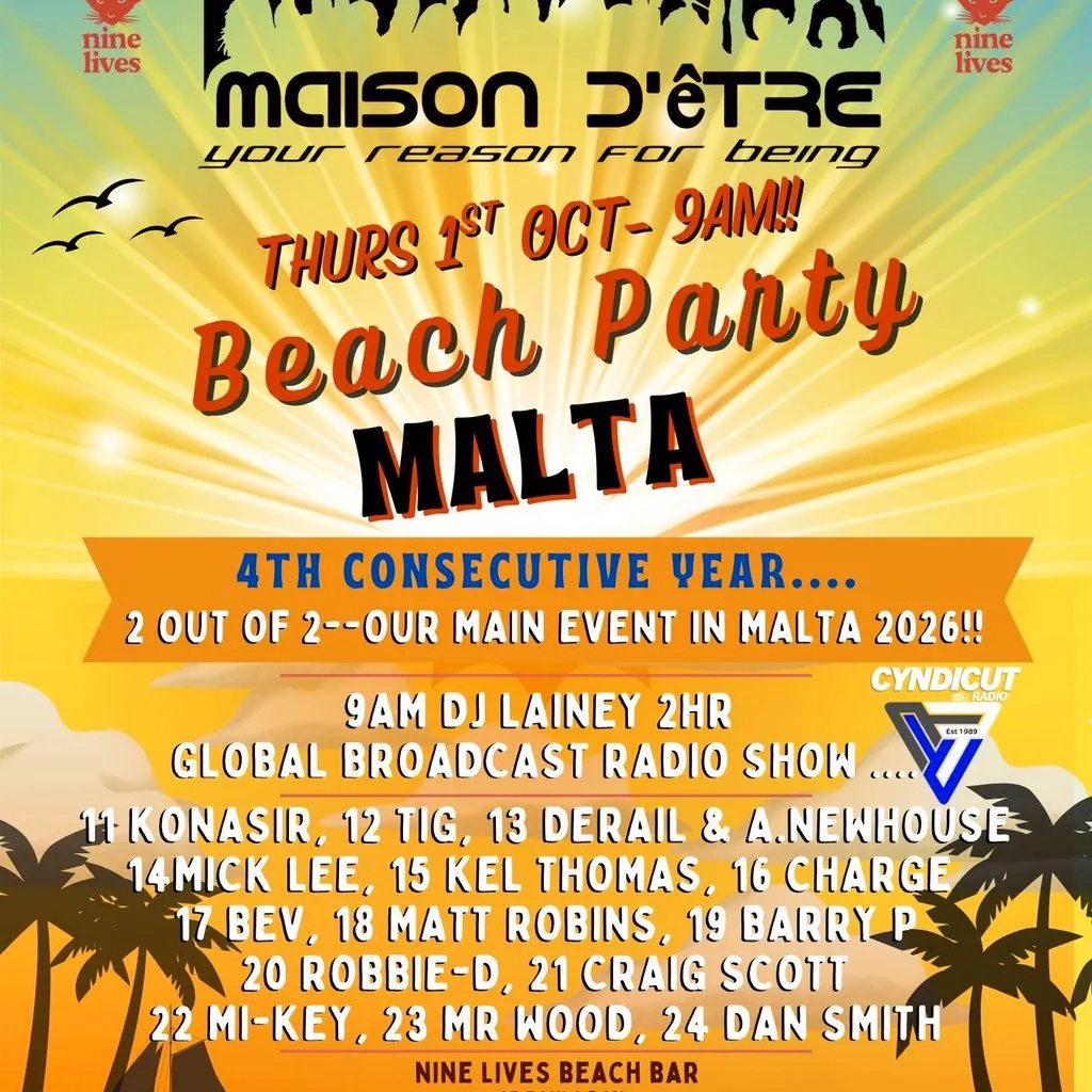 Maison D'être Malta '26 - PART 2 at Nine Lives Beach Bar And Restaurant