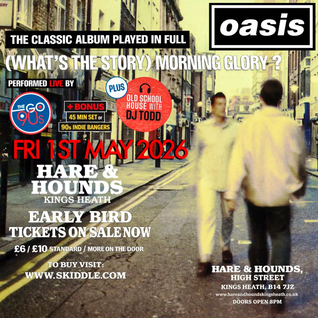 The Go90s play 'What's the Story Morning Glory' In Full! at Hare And Hounds Kings Heath