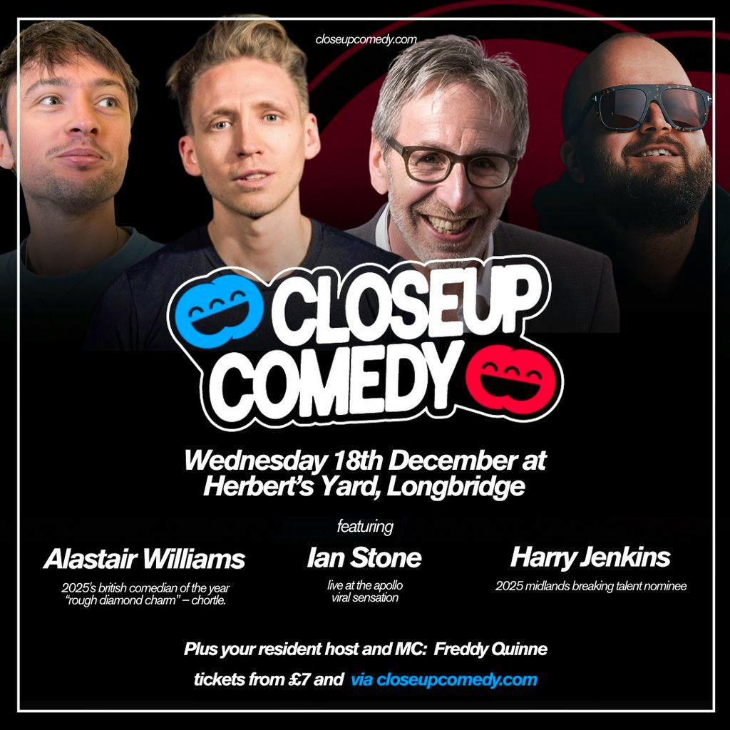 CLOSEUP COMEDY at Herbert's Yard with Ian Stone and more! at Herberts Yard