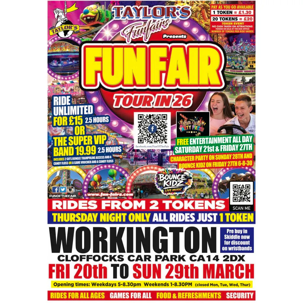 Taylors Workington Funfair at Ca14 2dx