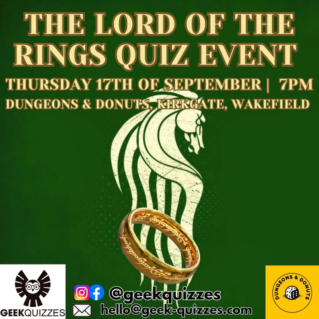 The Lord of the Rings Quiz Event at Dungeons And Donuts