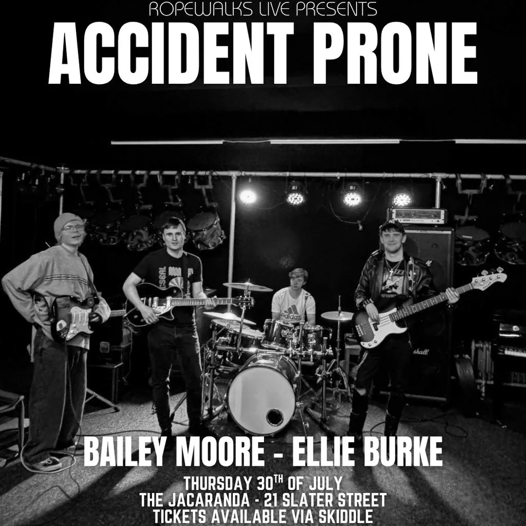 Accident Prone With Special Guests at The Jacaranda Club
