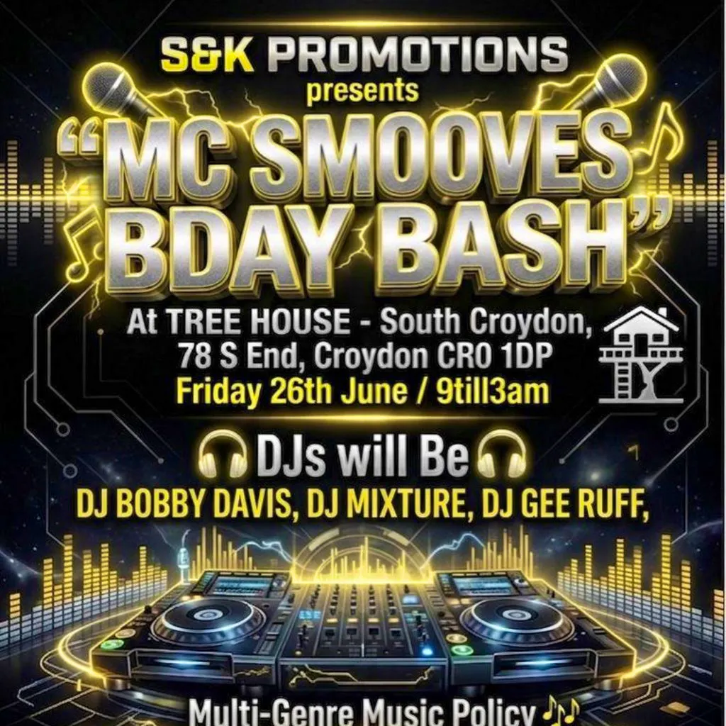 MC SMOOVES Birthday Bash at Tree House (Upstairs) 
