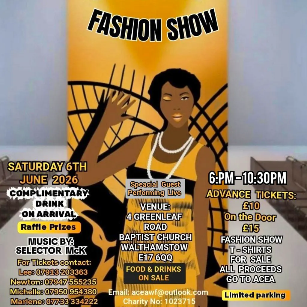 Afro carribean elders association  fundraising Windrush Fashion at The Sanctuary   Greenleaf Baptist Church