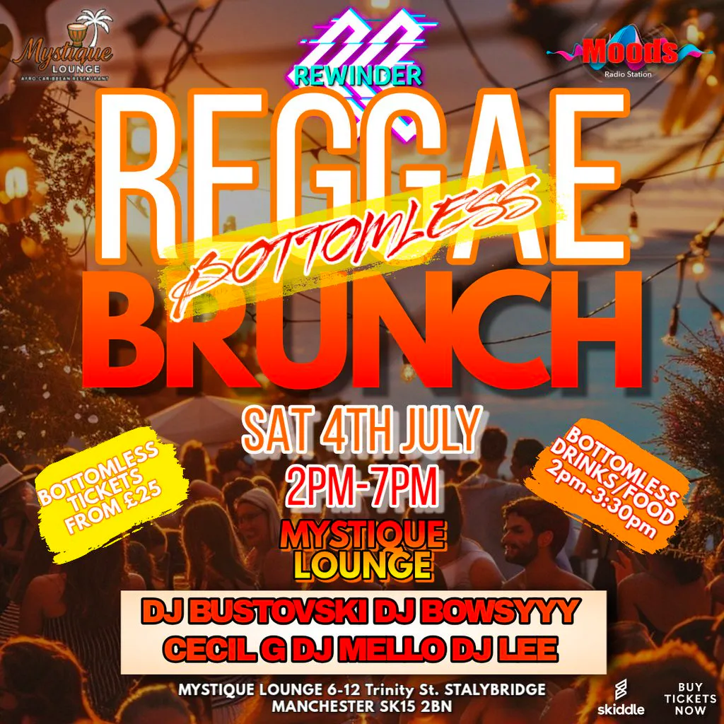 Bottomless Reggae Brunch at Mystique Lounge